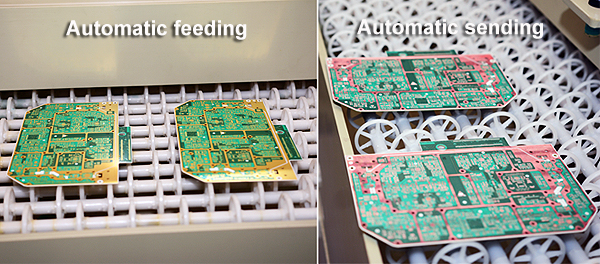 圖五 : 機器便會自動完成所有的流程,並把處理完的物料送出