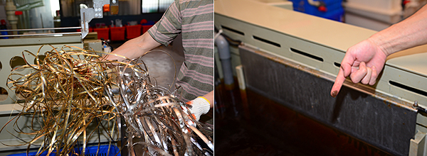 圖八 : 鋼鐵一號使用電解式剝金,能處理體積不規則的物料