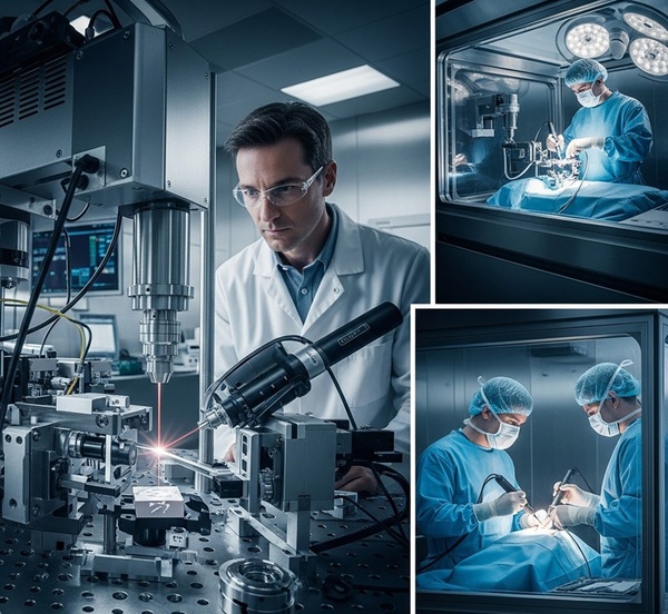 圖二 : 超快雷射的「冷加工」特性對於電子元件和精密醫療器械至關重要。