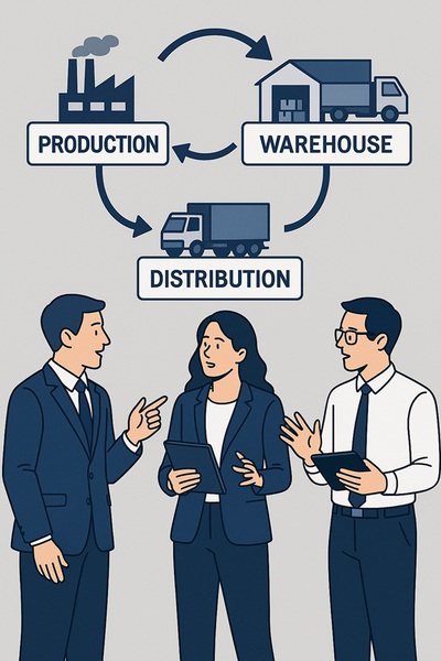 圖四 : 以數位化技術串聯「生產、訂單、配送」,將讓倉庫不再孤立,而是形成供應鏈中樞。