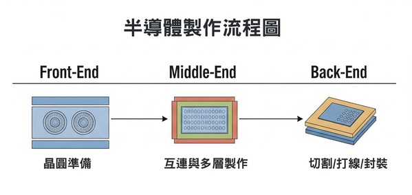 圖一 : 半導體製作流程圖